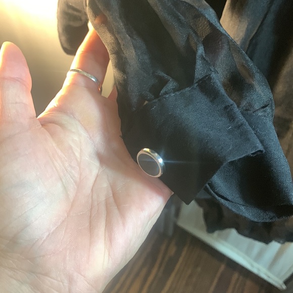 Beautiful goth dress. Never worn UK imported.zipper in back. Very chic! XoXo. - Picture 3 of 7